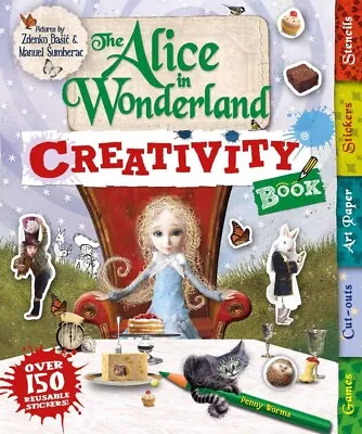 £14.99 • Buy Alice In Wonderland Creativity Book With Stencils Art Paper Games Xmas Gift New