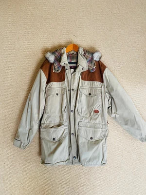 £70 • Buy Mulberry Vintage Parka Coat/jacket With Fur Hood Size R (L)