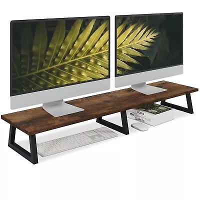 42 Inch Dual Monitor Stand Riser For 2 Monitors Large Sturdy Support 300lbs • $49.99