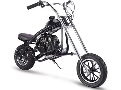 Mototec Gas Power Mini Bike Chopper 49cc 2 Stroke Bike Motorcycle Scooter Black✅ • $499