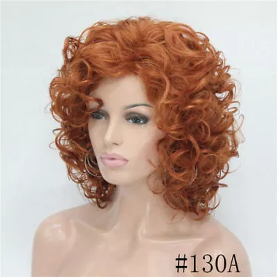 Women Wig Short Wavy Curly Wig Ladies Hair Fluffy Wig Brown Blonde Wigs • £16.52