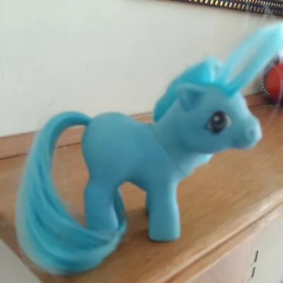 Vintage My Little Pony No Cutie Mark Blue Hasbro 3 Inch Earth Pony 1984. • £12