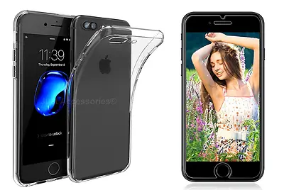 Clear Gel Cases And Glass Screen Protectors For Apple IPhone / IPod Slim Cover • £3.89