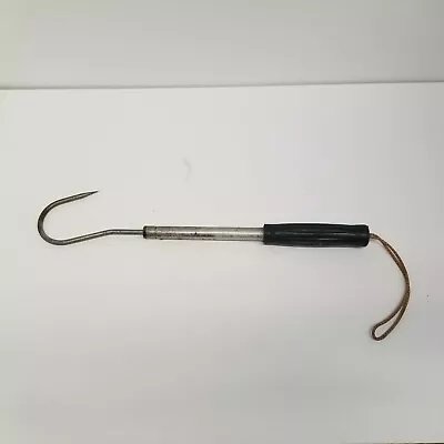 Vintage 16  Extendable Fishing Gaff Hook 25  Max Rubber Grip • $34.95