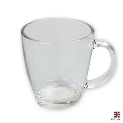 £11.68 • Buy 350ML Glass Coffee Cups Tea Glasses Cappuccino Hot Drink Mugs Handle G3397 UK