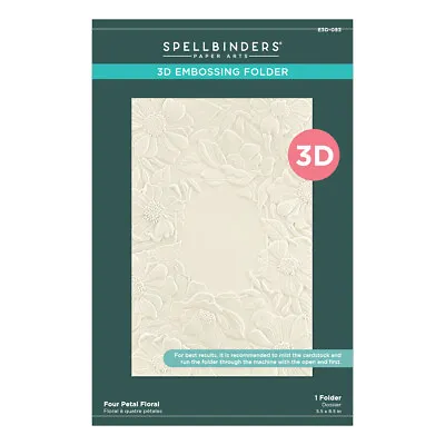$23.99 • Buy Spellbinders Four Petal Floral 3D Embossing Folder  1pc : Four Petal Collection
