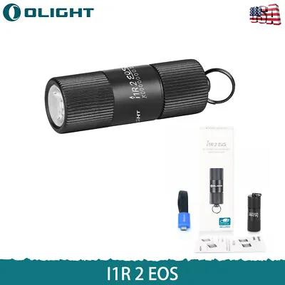 Olight I1R 2 EOS USB Rechargeable Keychain Flashlight EDC Black Mini Dual Output • $17.95