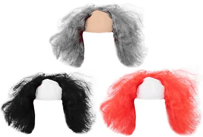 £9.99 • Buy Mad Clown Wigs Scientist Bald Cap Hair Halloween Fancy Dress Costume Accessory
