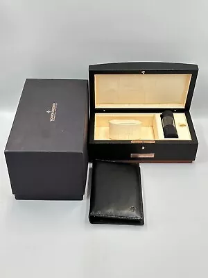 VINTAGE GENUINE VACHERON CONSTANTIN Watch Box Case Wood Leather 240302006yA • $409.50