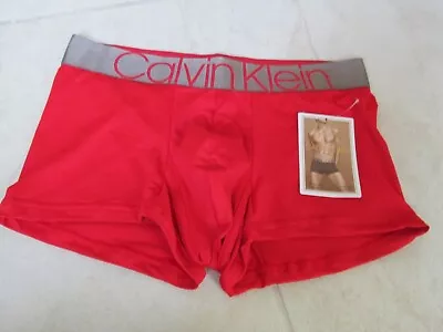 NEW Calvin Klein Icon Microfiber Low Rise Trunk MENS XL RED $30.00 • $14.99