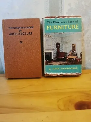 2 X Vintage Observer's Books Architecture And Furniture Small A6 Hardback Books • £10.95