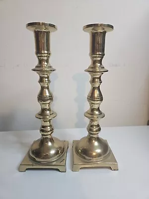 Vintage Pair Brass Candlesticks 9  • $20