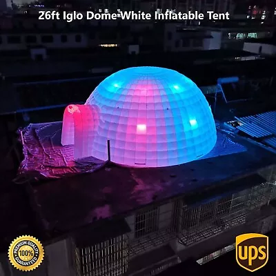 19.6/26.2/32.8ft Inflatable Dome Tent Giant LED Lighting Igloo Marquee Yurt Tent • $1789.54