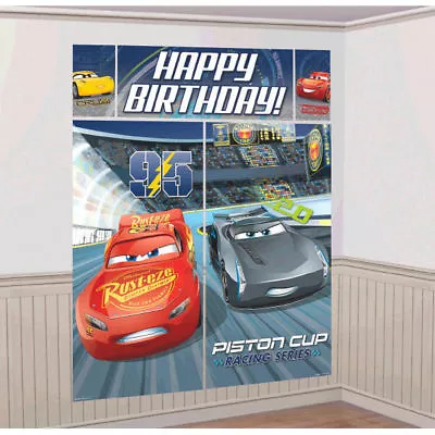 Disney Cars 3 Scene Setter Wall Decoration Poster Boy's BIRTHDAY Party Supplies • $12.80