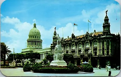 Vtg Habana Cuba Capitol Gallego Center Havana Old Chrome View Postcard • $9.99