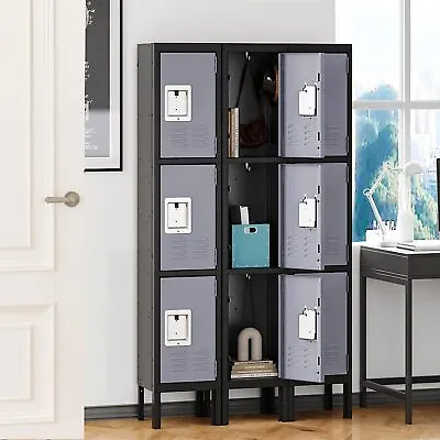 Metal Locker With 3 Doors Employee Steel Storage Cabinet For School Hospital Gym • $119.99