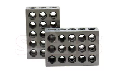 SHARS MATCHED PAIRS ULTRA PRECISION 25 X 50 X 75MM METRIC BLOCK SET 23 HOLES ^ • $21.50