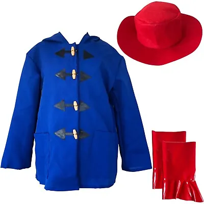 3-11 Yrs Blue Duffle Coat Hat Boot Cover World Book Day Costume Boys Girls Child • £19.99