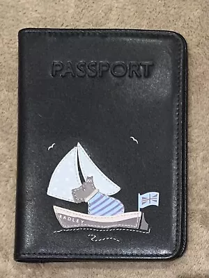 £22.99 • Buy Radley Rare ‘sail Boat’ Black Leather Passport Cover/holder. Very Good Condition