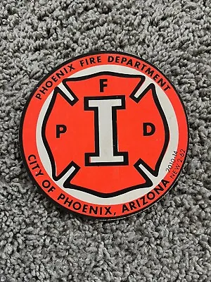 Vintage Phoenix Fire Department Retro Sticker 2010- Round- Clean! • $18