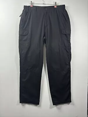 Karrimor Cargo Trousers 36” W 31” L Straight Black Walking Hiking Multi Pockets • $12.57