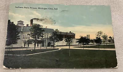 Indiana IN State Prison Michigan City Postcard Vintage 1912 • $3.30