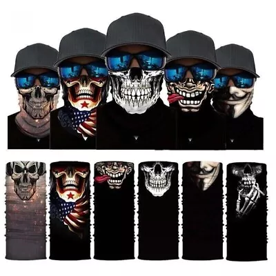 Face Mask Shield Protective Motorcycle Cycling Biker Neck Tube Scarf Headband • $7.06