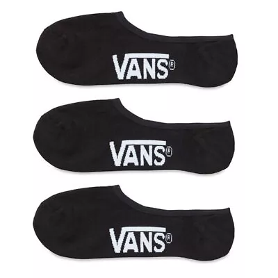 Vans Socks No Show 3pk Black US 10-13 • $24.99