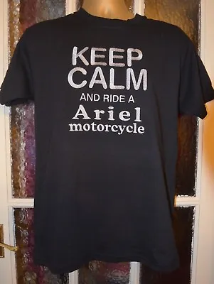 £12 • Buy Ariel Motorcycle  Keep Calm And Ride On Design  Fotloom  Tshirt  Embroidered 