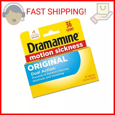 Dramamine Original Motion Sickness Relief 36 Count • $14.49