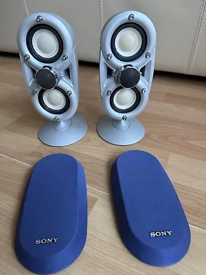 Sony MS7 Pascal Home Cinema Satellite Speakers Real Metal Build - Set Of 2 • £34.95