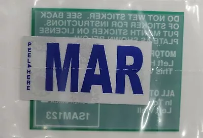 Dmv Month Tag Sticker March / Mar California Dmv License Plate Original Tag • $11.99