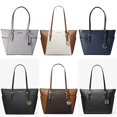 Michael Kors Charlotte Top Zip Tote MK Signature Shoulder Bag • $89.99