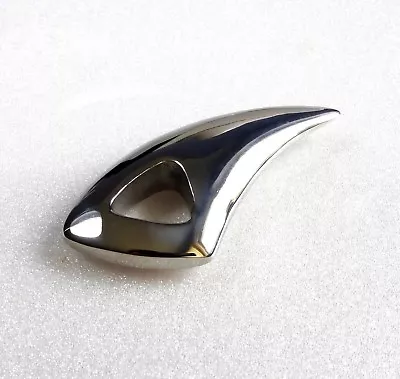 Big Chunky Horn Tooth Charm 27G Heavy Men 52mm Pendant Only White Gold Plated  • £16.12