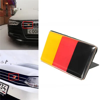 $3.47 • Buy Germany German Flag Badge Emblem Car Sticker Front Grille Grid Decal Aluminum