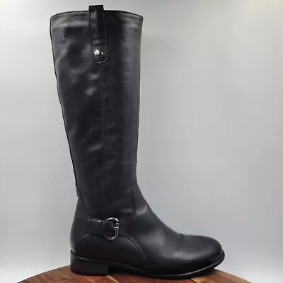 La Canadienne Stefanie Boots Women's 8.5M Black Leather Tall Knee High Riding • $149.97