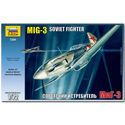 £12.45 • Buy ZVEZDA 7204 Mig-3 Soviet Fighter Aircraft Model Kit 1:72