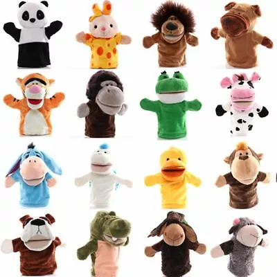 25 Styles Animal Hand Glove Puppet Soft Plush Puppets Kid Childrens Toy Funny • £6.93