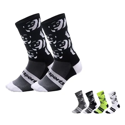 Mens Womens XC MTB BMX Road Cycling Riding Bicycle Bike Sports Ankle Socks Black • $6.49