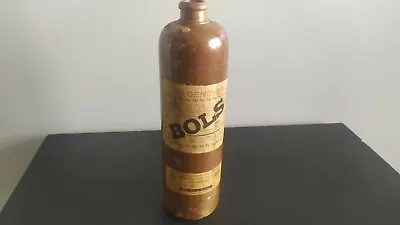 Vintage 1940s. Dutch Bols Bottle Amsterdam Brown Glazed Pottery Holland Alcohol • $29