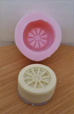 3d Tyre / Wheel 003 Silicone Mould For Cake Toppers Chocolate Clay Etc • £7.99