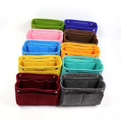 Women Travel Organiser Handbag Felt Bag Tote Insert Liner Purse Pouch Storage • $13.78