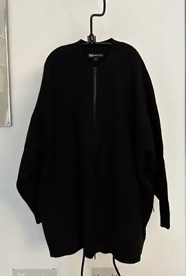 Yohji Yamamoto Y-3 Long Bomber Jacket Coat Black Men's Size M • £150