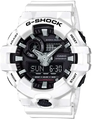 New Casio G-Shock GA700-7 Super Illuminator Ana-Digital 3D White Men's Watch • $87.99