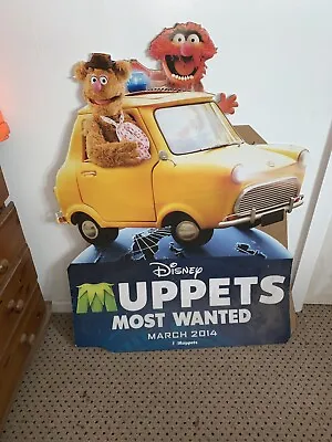FOZZY BEAR&ANIMAL LIFESIZE CARDBOARD CUTOUT STANDEE STANDUP Muppets Disney Movie • $99.56