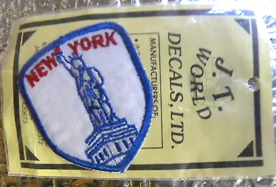 Vintage Patch New York Statue Of Liberty By J.T World Decals  Sealed ! Plastic • $11