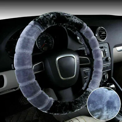 $27.32 • Buy Car Steering Wheel Cover Warm Plush Cover Wool Winter For 15 /38cm Accessories