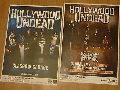 Hollywood Undead - Scottish Tour Glasgow Live Music Show Concert Gig Posters X 2 • £16.95