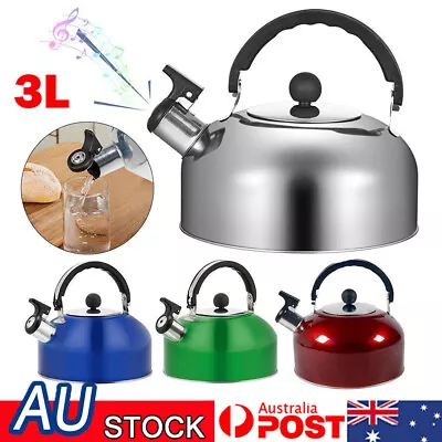 Whistling Kettle Stainless Steel Tea Top Stove Water Teapot For Trips Camping • $17.88