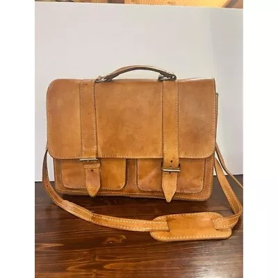 Premium Leather Satchel Messenger Bag Shoulder Bag Laptop Bag School Bag Vi • $150